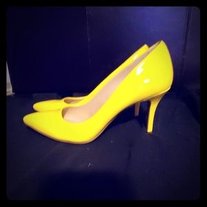 Neon yellow heels